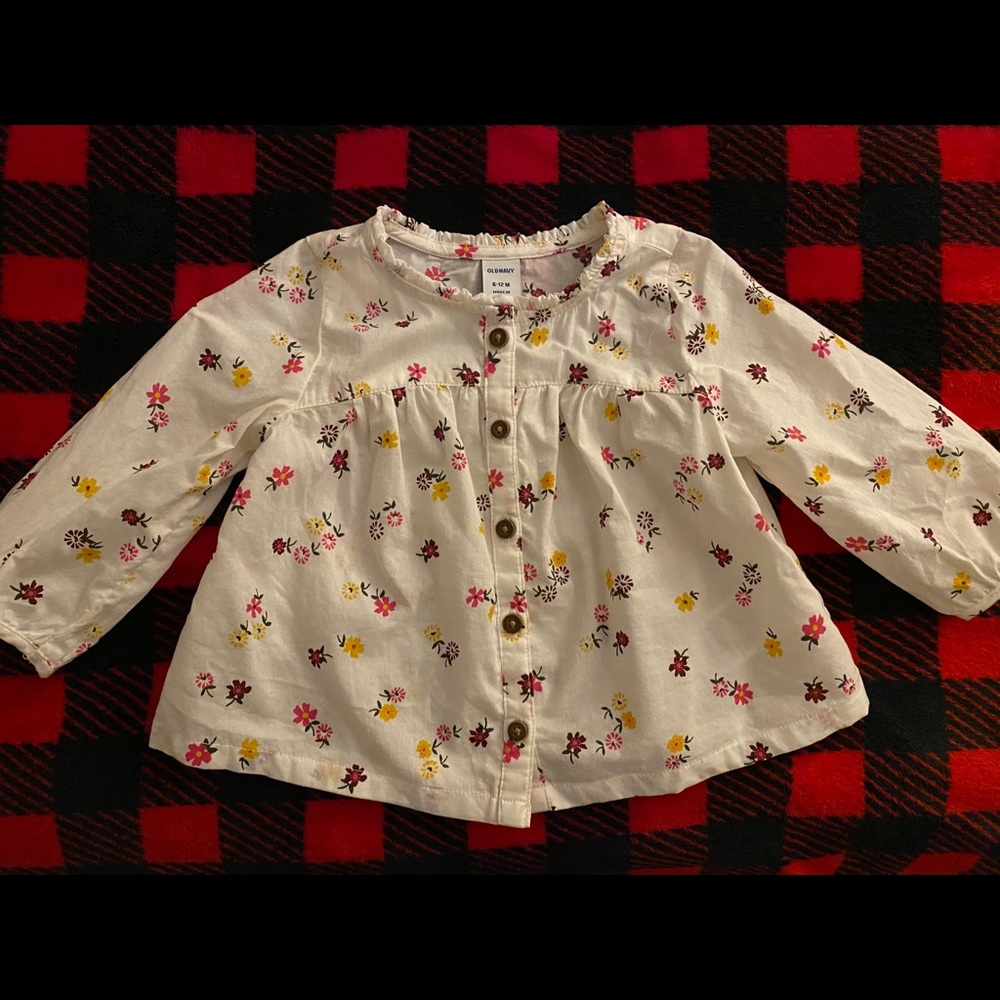 Old navy baby floral blouse